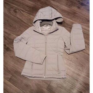 Abercrombie & Fitch Gray Lightweight Packable Puffer Hooded Jacket Women's Sz XS